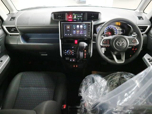 ルーミー カスタムG-T ターボ 登録済未使用車 コンフォートPKG パノラミックビューモニター 純正9インチディスプレイオーディオ シートヒーター&後席テーブル スマートアシスト 両側パワースライド BTオーディオ フルセグTV コーナーセンサー ADB・LEDライト(4枚目)