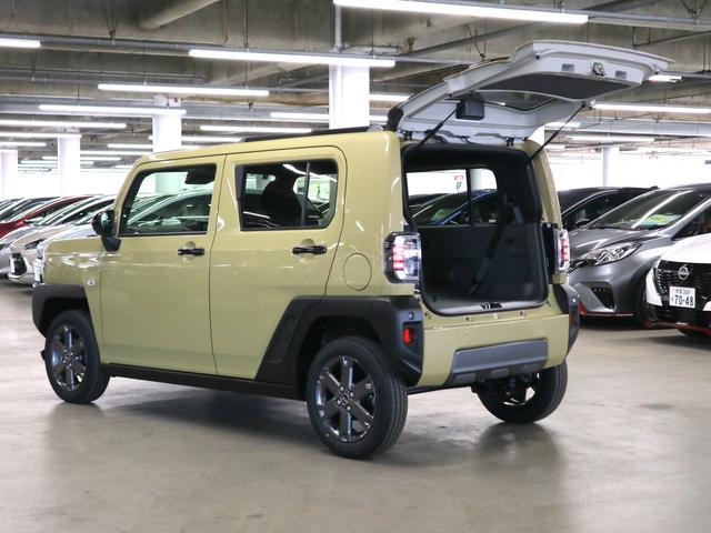 タフト Ｇターボ　ダーククロムベンチャー　届け出済み未使用車　新品ナビ取付　パノラマモニター　スカイフィールトップ　シートヒーター　スマートアシスト　前後誤発進抑制　全車速追従クルコン　レーンキープ　コーナーセンサー　ＵＳＢ端子　アダプティブＬＥＤ　ルーフレール（18枚目）