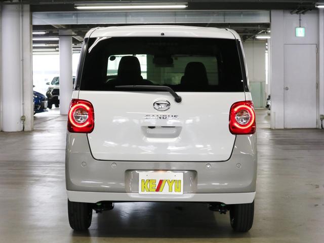 ムーヴキャンバス ストライプスＧターボ　届け出済み未使用車　パノラマモニター　新品ナビ　スマートアシスト　誤発進抑制　アダプティブクルーズ　車線逸脱警報　コーナーセンサー　両側電動スライド　シートヒーター　ホッとカップホルダー　後席置きラクＢＯＸ　ブレーキホールド　ＬＥＤライト（7枚目）