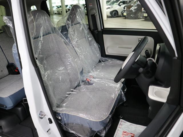 ムーヴキャンバス ストライプスＧターボ　届け出済み未使用車　パノラマモニター　新品ナビ　スマートアシスト　誤発進抑制　アダプティブクルーズ　車線逸脱警報　コーナーセンサー　両側電動スライド　シートヒーター　ホッとカップホルダー　後席置きラクＢＯＸ　ブレーキホールド　ＬＥＤライト（13枚目）