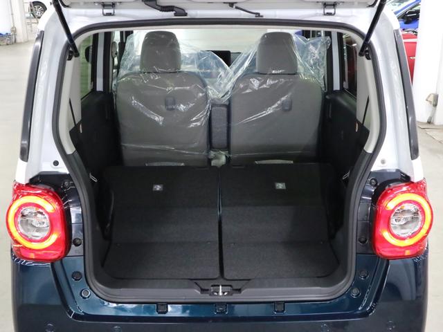 ムーヴキャンバス ストライプスＧターボ　届け出済み未使用車　パノラマモニター　新品ナビ　スマートアシスト　誤発進抑制　アダプティブクルーズ　車線逸脱警報　コーナーセンサー　両側電動スライド　シートヒーター　ホッとカップホルダー　後席置きラクＢＯＸ　ブレーキホールド　ＬＥＤライト（22枚目）