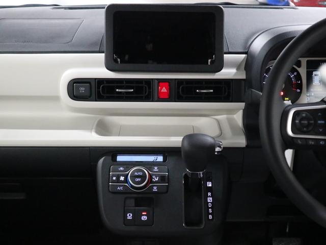 ムーヴキャンバス ストライプスＧターボ　届け出済み未使用車　パノラマモニター　新品ナビ　スマートアシスト　誤発進抑制　アダプティブクルーズ　車線逸脱警報　コーナーセンサー　両側電動スライド　シートヒーター　ホッとカップホルダー　後席置きラクＢＯＸ　ブレーキホールド　ＬＥＤライト（23枚目）