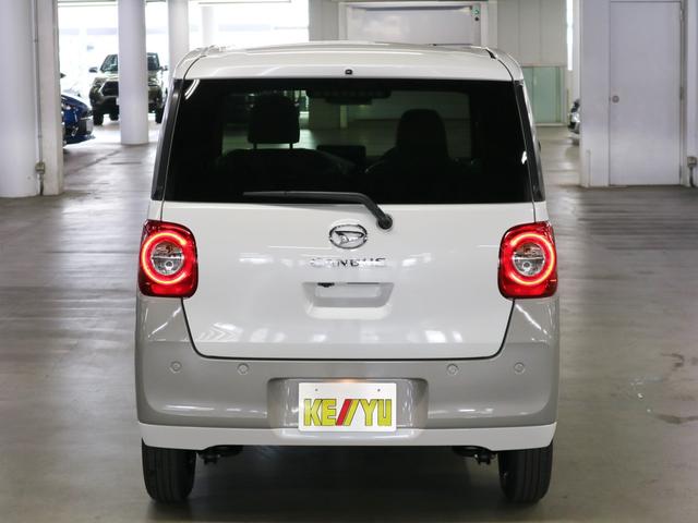 ムーヴキャンバス ストライプスＧターボ　届け出済み未使用車　パノラマモニター　新品ナビ　スマートアシスト　誤発進抑制　アダプティブクルーズ　車線逸脱警報　コーナーセンサー　両側電動スライド　シートヒーター　ホッとカップホルダー　後席置きラクＢＯＸ　ブレーキホールド　ＬＥＤライト（7枚目）