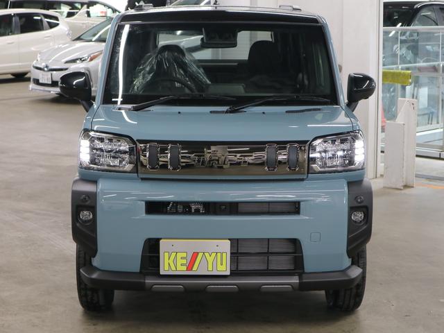 タフト Ｇターボ　ダーククロムベンチャー　届け出済み未使用車　新品ナビ取付　パノラマモニター　スカイフィールトップ　シートヒーター　スマートアシスト　前後誤発進抑制　全車速追従クルコン　レーンキープ　コーナーセンサー　ＵＳＢ端子　アダプティブＬＥＤ　ルーフレール（6枚目）