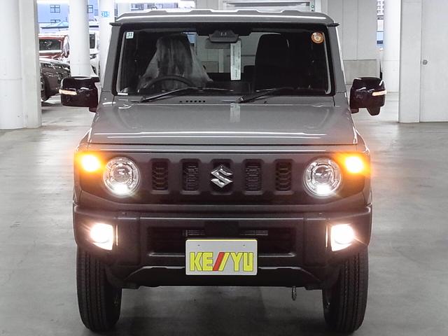 ジムニー XC 4WD ターボ 5MT 届け出済み未使用車 改良モデル デュアルセンサーブレーキサポートII アダプティブクルーズコントロール 車線逸脱抑制 パーキングセンサー シートヒーター LEDヘッドライト ハイビームアシスト 純正16AW スマートキー スペアキー(6枚目)