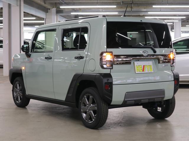 タフト Ｇターボ　ダーククロムベンチャー　届け出済み未使用車　新品ナビ取付　パノラマモニター　スカイフィールトップ　シートヒーター　スマートアシスト　前後誤発進抑制　全車速追従クルコン　レーンキープ　コーナーセンサー　ＵＳＢ端子　アダプティブＬＥＤ　ルーフレール（8枚目）