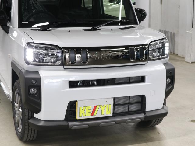 タフト Gターボ ダーククロムベンチャー 届け出済み未使用車 新品ナビ取付 パノラマモニター スカイフィールトップ シートヒーター スマートアシスト 前後誤発進抑制 全車速追従クルコン レーンキープ コーナーセンサー USB端子 アダプティブLED ルーフレール(38枚目)