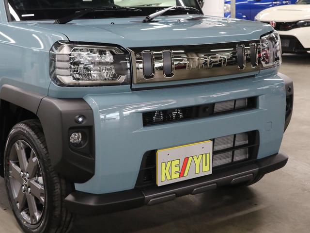 タフト Gターボ ダーククロムベンチャー 届け出済み未使用車 新品ナビ取付 パノラマモニター スカイフィールトップ シートヒーター スマートアシスト 前後誤発進抑制 全車速追従クルコン レーンキープ コーナーセンサー USB端子 アダプティブLED ルーフレール(36枚目)