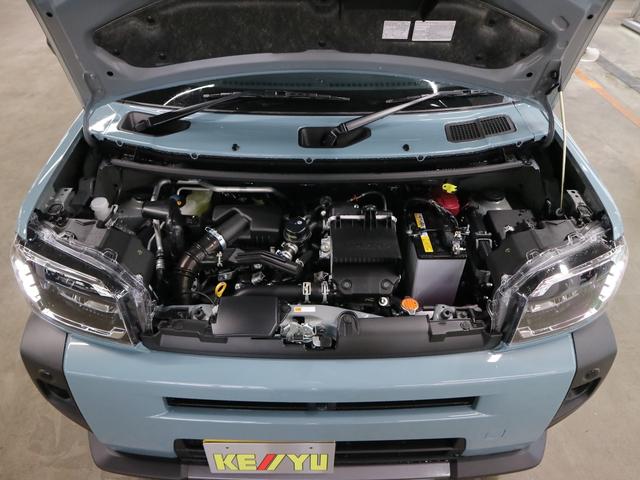 タフト Gターボ ダーククロムベンチャー 届け出済み未使用車 新品ナビ取付 パノラマモニター スカイフィールトップ シートヒーター スマートアシスト 前後誤発進抑制 全車速追従クルコン レーンキープ コーナーセンサー USB端子 アダプティブLED ルーフレール(44枚目)