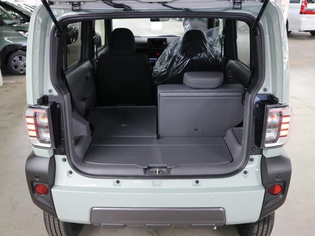 タフト Gターボ ダーククロムベンチャー 届け出済み未使用車 新品ナビ取付 パノラマモニター スカイフィールトップ シートヒーター スマートアシスト 前後誤発進抑制 全車速追従クルコン レーンキープ コーナーセンサー USB端子 アダプティブLED ルーフレール(19枚目)