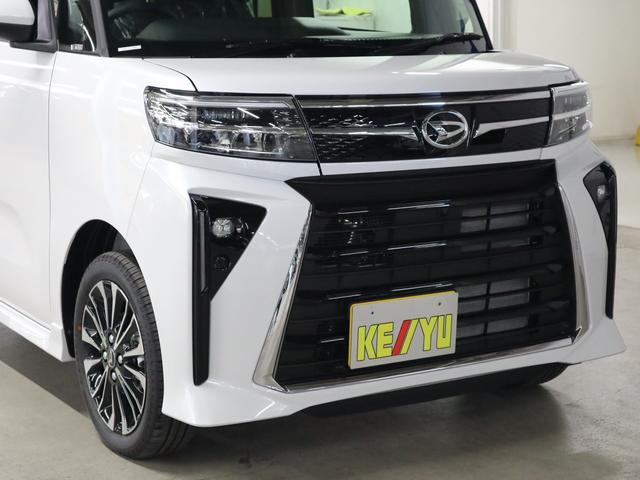 タント カスタムＲＳリミテッド　４ＷＤ　届出済未使用車　新品ナビ取付　パノラマモニター　ＥＴＣ　シートヒーター　両側電動スライド　スマートアシスト　誤発進抑制　全車速追従クルコン　車線逸脱警報　コーナーセンサー　後席テーブル＆サンシェード　アダプティブＬＥＤ　純正アルミ（40枚目）