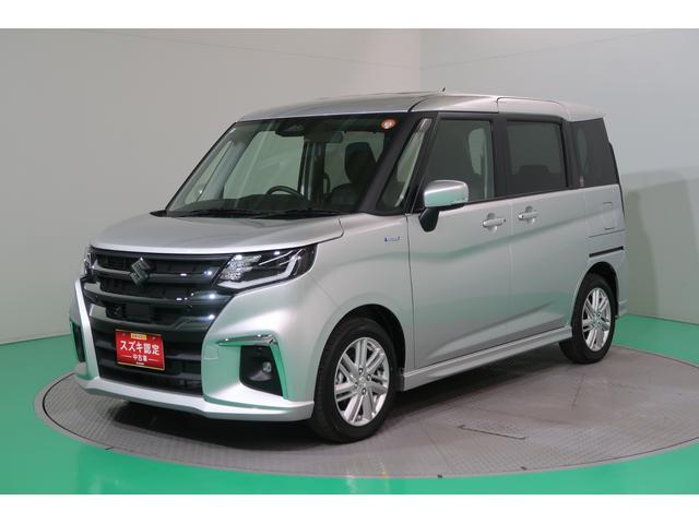 ソリオ ！先行初売！ＨＹＢＲＩＤ　ＭＺ　３型　オートライト　プッシュスタート　シートヒーター　オートエアコン　スズキセーフティーサポート　衝突被害軽減システム　アイドリングストップ　横滑り防止機能　衝突安全ボディ　盗難防止システム（9枚目）