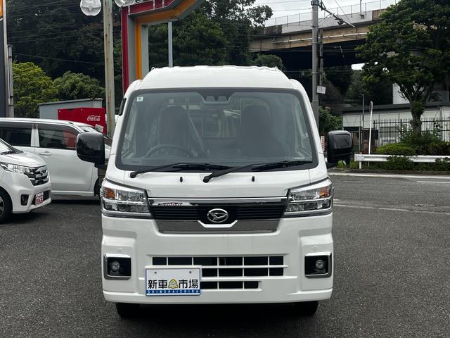 ハイゼットトラック ジャンボエクストラ　７インチナビ付き　ＬＥＤヘッドランプ＆フォグランプ　ＬＥＤ荷台作業灯　メッキフロントグリル　キーレス　プッシュスタート　スマートアシスト　衝突回避支援ブレーキ　誤発進抑制機能（2枚目）