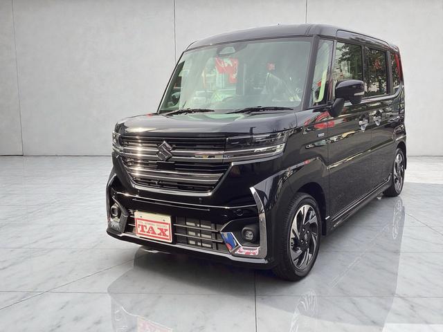 スペーシアカスタム ハイブリッドXSターボ 届出済み未使用車 全方位モニター付きメモリーナビゲーション メーカー保証継承(5枚目)