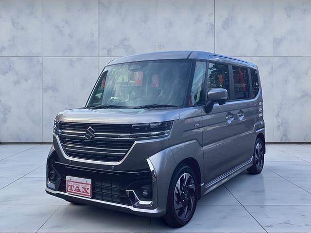 スペーシアカスタム ハイブリッドXSターボ 届出済み未使用車 全方位モニター付きメモリーナビゲーション メーカー保証継承(6枚目)