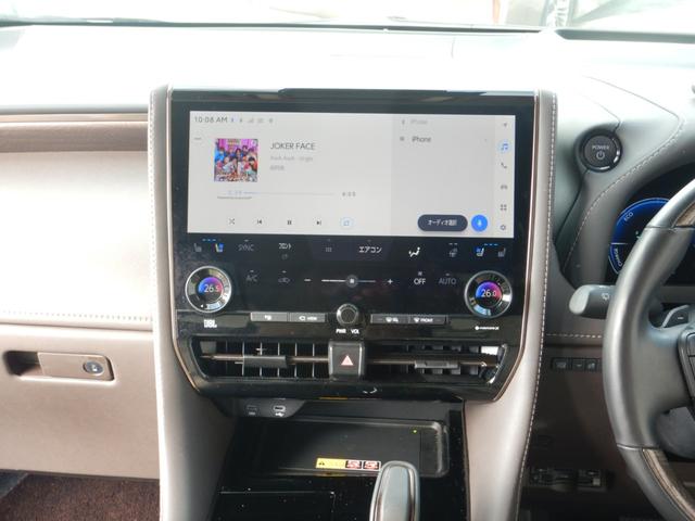 アルファードハイブリッド エグゼクティブラウンジ 14インチディスプレイナビTV・JBLプレミアムSS・14インチリヤエンター・パノラミックビュー・本革エグゼクティブラウンジパワーシート・左右独立ムーンルーフ・ユニバーサルステップ・モデリスタエアロ(8枚目)