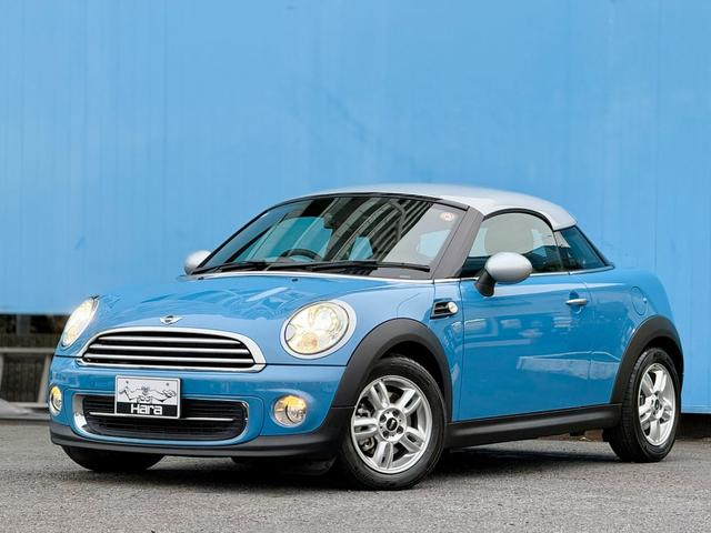 MINI クーパー クーペ レザーシート HIDヘッドライト 純正アルミホイール パドルシフト 社外シートヒーター リアソナー 電動リアスポイラー 社外デジタルインナーミラー オートエアコン 禁煙車 カイトブルー ETC(5枚目)