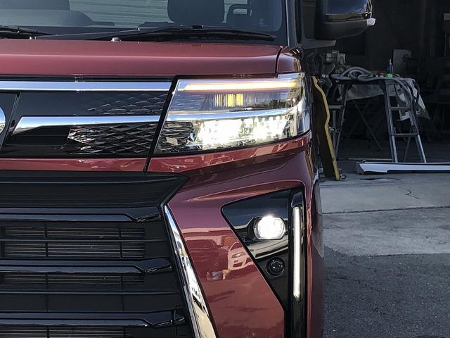 タント カスタムＸ　後期型　２トーン　ＳＤナビ　フルセグ　ＢＴ　ドラレコ　ＵＳＢ充電　スマアシ　Ｐソナー　ステアＳＷ　電動パーキング　オートブレーキホールド　ＬＥＤオートライト　１タッチＷパワスラ　ヒーター付ハーフレザー（44枚目）