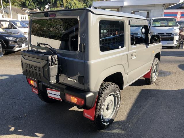 ＪＡＯＳリフトＵＰ　オープンカントリー付ＡＰＩＯ１６インチＡＷ　ＣＬＬＩＮＫリアゲートＢＯＸ　ＩＰＦサイドストレージパネル　サイドバー８型ナビ　ＢＴ接続　Ｂカメラ　アルパインデジタルミラー　前後フォグ