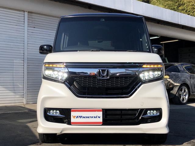 N-BOXカスタム G・Lターボホンダセンシング メモリナビ フルセグTV Bluetooth接続 バックカメラ ETC パドルシフト Wパワスラ ステアスイッチ ハーフレザー LEDオートライト&フォグ ロールシェード CMBS LKAS ACC(4枚目)