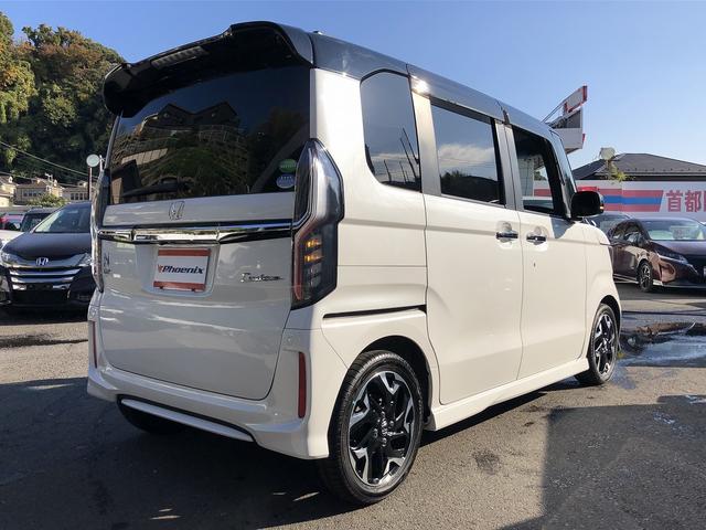 N-BOXカスタム G・Lターボホンダセンシング メモリナビ フルセグTV Bluetooth接続 バックカメラ ETC パドルシフト Wパワスラ ステアスイッチ ハーフレザー LEDオートライト&フォグ ロールシェード CMBS LKAS ACC(7枚目)