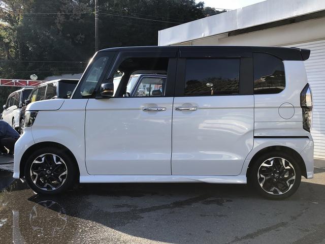 N-BOXカスタム G・Lターボホンダセンシング メモリナビ フルセグTV Bluetooth接続 バックカメラ ETC パドルシフト Wパワスラ ステアスイッチ ハーフレザー LEDオートライト&フォグ ロールシェード CMBS LKAS ACC(10枚目)