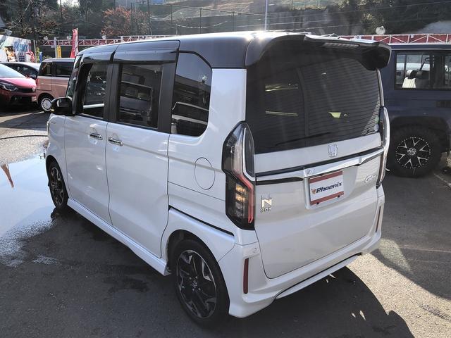 N-BOXカスタム G・Lターボホンダセンシング メモリナビ フルセグTV Bluetooth接続 バックカメラ ETC パドルシフト Wパワスラ ステアスイッチ ハーフレザー LEDオートライト&フォグ ロールシェード CMBS LKAS ACC(50枚目)