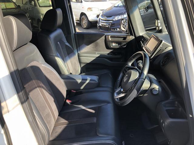 N-BOXカスタム G・Lターボホンダセンシング メモリナビ フルセグTV Bluetooth接続 バックカメラ ETC パドルシフト Wパワスラ ステアスイッチ ハーフレザー LEDオートライト&フォグ ロールシェード CMBS LKAS ACC(64枚目)