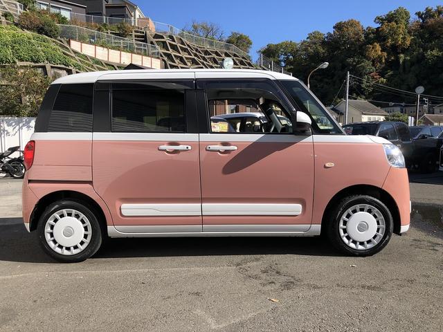 ムーヴキャンバス ストライプスＧ　スマートアシスト　ＳＤナビ　Ｂｌｕｅｔｏｏｔｈ接続　１タッチ両側パワスラ　シートヒーター　ホットカップホルダー　ＬＥＤオートライト＆フォグ　衝突回避支援　車線逸脱警報　ふらつき警報　先行車発進お知らせ（9枚目）