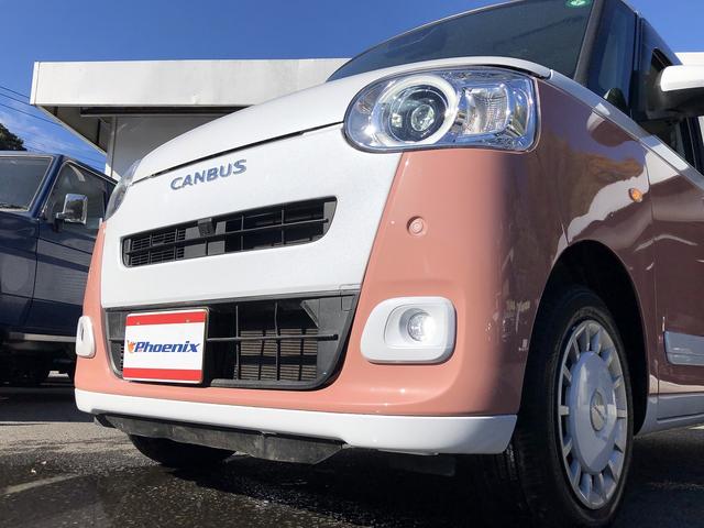 ムーヴキャンバス ストライプスＧ　スマートアシスト　ＳＤナビ　Ｂｌｕｅｔｏｏｔｈ接続　１タッチ両側パワスラ　シートヒーター　ホットカップホルダー　ＬＥＤオートライト＆フォグ　衝突回避支援　車線逸脱警報　ふらつき警報　先行車発進お知らせ（52枚目）