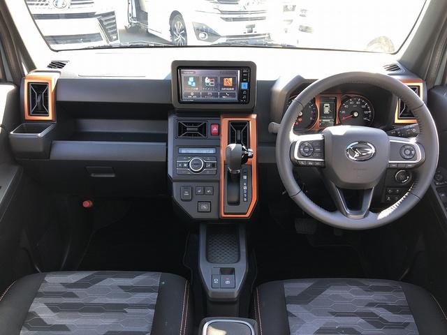 タフト Gターボ スカイフィールトップ スマアシ メモリナビ フルセグTV Bluetooth接続 パノラマモニター ドラレコ ETC Wシートヒータ ステアスイッチ ルーフレール USB充電 衝突軽減B 車線逸脱警報(3枚目)