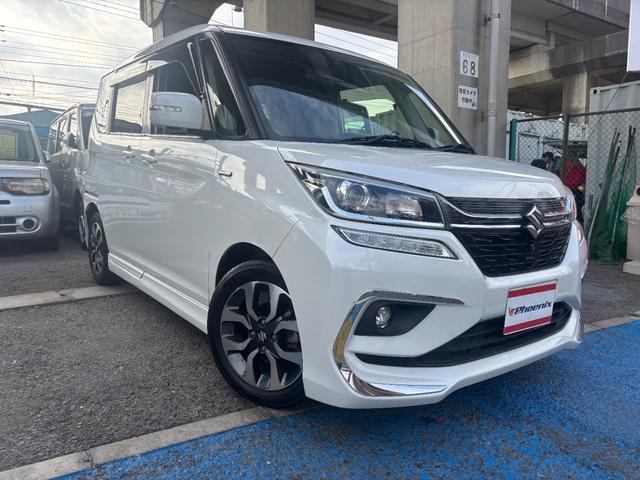 ソリオバンディット ハイブリッドＭＶ　後期　メーカーナビ　Ｂｌｕｅｔｏｏｔｈ　全方位カメラ　１タッチＷパワスラ　ＬＥＤオートライト＆フォグ　シートヒーター　パドルシフト　ステアスイッチ　ＤＣＢＳ　パーキングセンサー　１５インチＡＷ　禁煙（10枚目）