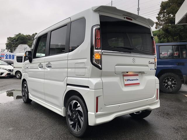スペーシアカスタム ハイブリッドXSターボ 届出済未使用車 セーフティサポート スズキコネクト対応9インチナビ フルセグ Bluetooth接続 アラウンドビューカメラ 1タッチWパワスラ シート・ステアヒーター サーキュレータ パドルシフト(9枚目)