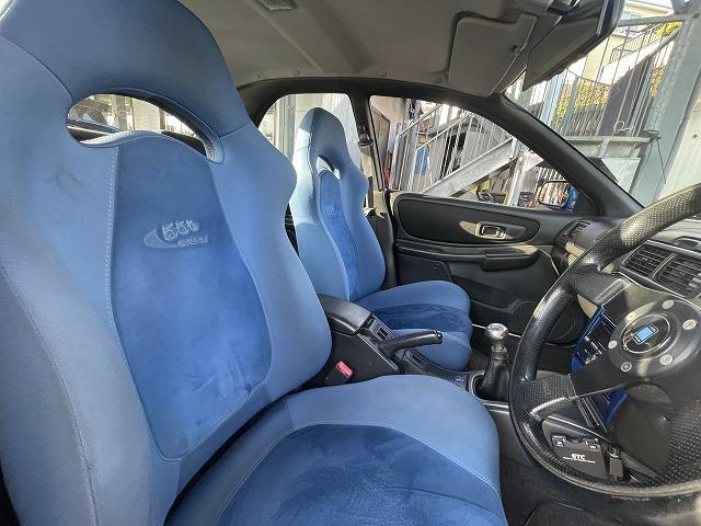 インプレッサ WRXタイプRA リミテッド 修復歴無し・特別仕様車・1000台限定車・シリアルNO803・純正エアロ・大型リアスポ・16アルミ・専用555シート・ETC・柿本改マフラー・ブリッツ車高調・タイミングベルト交換済み(76枚目)