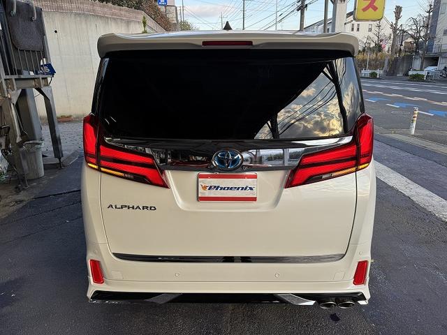 アルファード 2.5X 後期仕様(フロント、リア回り)・ワーク20アルミ・TEIN車高調・モデリスタエアロFSR・革調シートカバー・9型ナビTV・10型後席フリップダウンモニター・ドラレコ・ETC・ウッドコンビハンドル(17枚目)