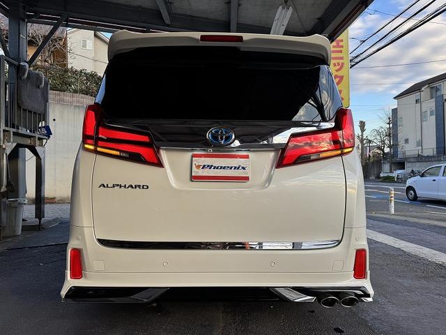 アルファード 2.5X 後期仕様(フロント、リア回り)・ワーク20アルミ・TEIN車高調・モデリスタエアロFSR・革調シートカバー・9型ナビTV・10型後席フリップダウンモニター・ドラレコ・ETC・ウッドコンビハンドル(18枚目)