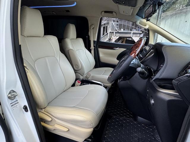 アルファード 2.5X 後期仕様(フロント、リア回り)・ワーク20アルミ・TEIN車高調・モデリスタエアロFSR・革調シートカバー・9型ナビTV・10型後席フリップダウンモニター・ドラレコ・ETC・ウッドコンビハンドル(75枚目)