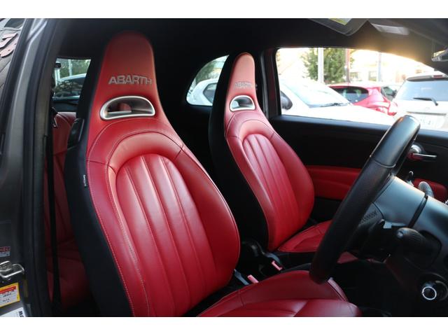 アバルト595 ツーリズモ 赤革シート パドルシフト スポーツモード パイオニアナビ DTV 前後ドライブレコーダー ETC リアバックセンサー(23枚目)