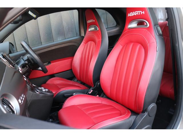 アバルト595 ツーリズモ 赤革シート パドルシフト スポーツモード パイオニアナビ DTV 前後ドライブレコーダー ETC リアバックセンサー(24枚目)