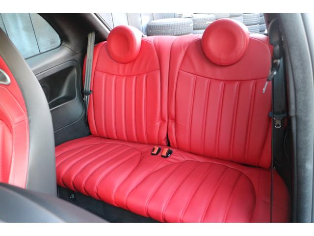 アバルト595 ツーリズモ 赤革シート パドルシフト スポーツモード パイオニアナビ DTV 前後ドライブレコーダー ETC リアバックセンサー(25枚目)