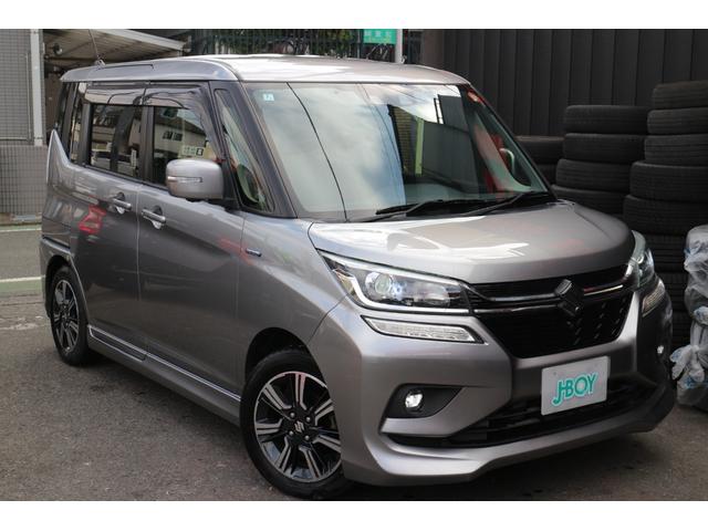 ソリオバンディット ハイブリッドＭＶ　デュアルカメラブレーキサポート　車線逸脱警報　追従クルーズコントロール　アラウンドビューモニター　スマートキー　プッシュスタート　ナビ　バックカメラ　ＥＴＣ　シートヒーター　左Ｒドアパワースライドドア（9枚目）