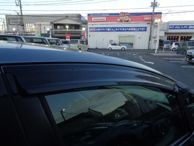 「ドアバイザー」が付いています。雨の日に、ちょっとだけ窓をあけることができるんですよ。