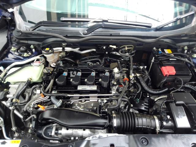シビック ハッチバック HondaSENSING ギャザズ純正メモリーナビ リアカメラ USB入力端子 LEDヘッドライト 純正アルミ 運転席助手席電動シート パドルシフト ハーフレザーシート ワンオーナー 追突軽減ブレーキ(27枚目)