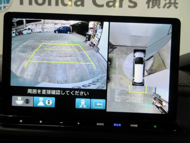 ステップワゴン ｅ：ＨＥＶエアーＥＸ　当社デモカー　８人　ＨｏｎｄａＳＥＮＳＩＮＧ　ドライブレコーダー　ギャザズ純正メモリーナビ　全周囲カメラ　フルセグＴＶ　ＥＴＣ　シートヒーター　純正アルミ　両側電動スライドドア　Ｂｌｕｅｔｏｏｔｈ（4枚目）
