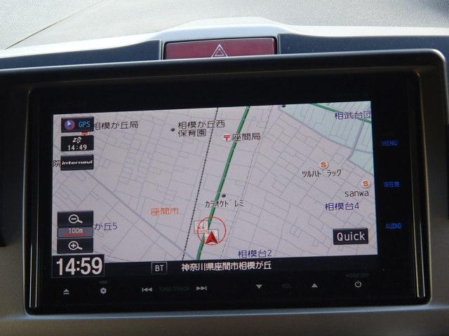 フリード Ｇエアロ　７インチインターナビ　フルセグ　バックカメラ　前後パーキングセンサー　Ｂｌｕｅｔｏｏｔｈ接続　ドアバイザー　助手席側電動スライドドア　純正アルミホイール　ＥＴＣ　ＥＣＯＮ　Ｒカメ　助手席エアバッグ（5枚目）