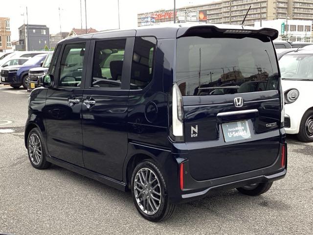 N-BOXカスタム ターボ 元デモカー 衝突被害軽減 禁煙 AW キーフリー Pセンサー ESC パワステ DVD再生 両席エアバック サイドエアバッグ ターボ車 USB接続 スマートキー Bカメラ パワーウィンドウ 1オナ(38枚目)