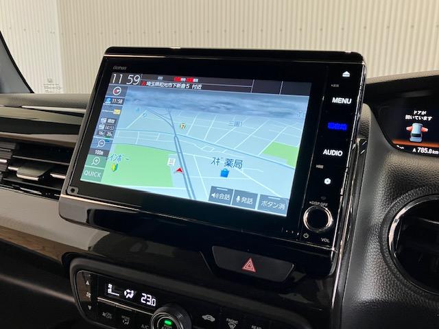 N-BOXカスタム G・EXターボホンダセンシング 8インチプレミアムインターナビ 前後ドラレコ いまコレ+ 新品フロアマット 無限フロントグリル 無限フロントスポイラー Rカメ 前席シートヒーター クルコン ナビTV サイドエアバッグ タ-ボ ETC(2枚目)