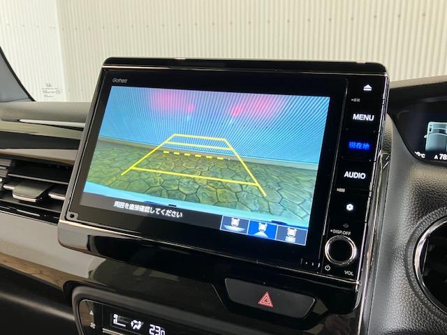 N-BOXカスタム G・EXターボホンダセンシング 8インチプレミアムインターナビ 前後ドラレコ いまコレ+ 新品フロアマット 無限フロントグリル 無限フロントスポイラー Rカメ 前席シートヒーター クルコン ナビTV サイドエアバッグ タ-ボ ETC(6枚目)