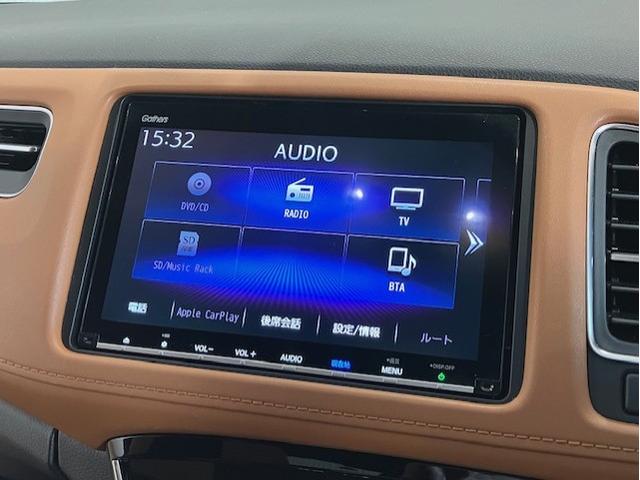 ヴェゼル ハイブリッドＺ・ホンダセンシング　８インチプレミアムインターナビ　前後ドラレコ　パドルシフト　ＥＴＣ　アルミホイール　レーダーサポート　Ｗエアコン　ＤＶＤ再生機能　横滑り防止システム　バックアイカメラ　盗難防止装置　フルセ　ナビ＆ＴＶ（5枚目）