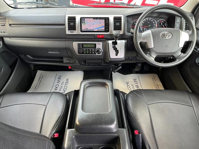 ハイエースバン ロングスーパーGL 4型 ディーゼル バッドフェイス 2インチローダウン 15インチアルミホイール Fスポイラー LEDライト&フォグ LEDテール シートカバー 前後センサー 純正ナビ Bカメラ ETC(7枚目)